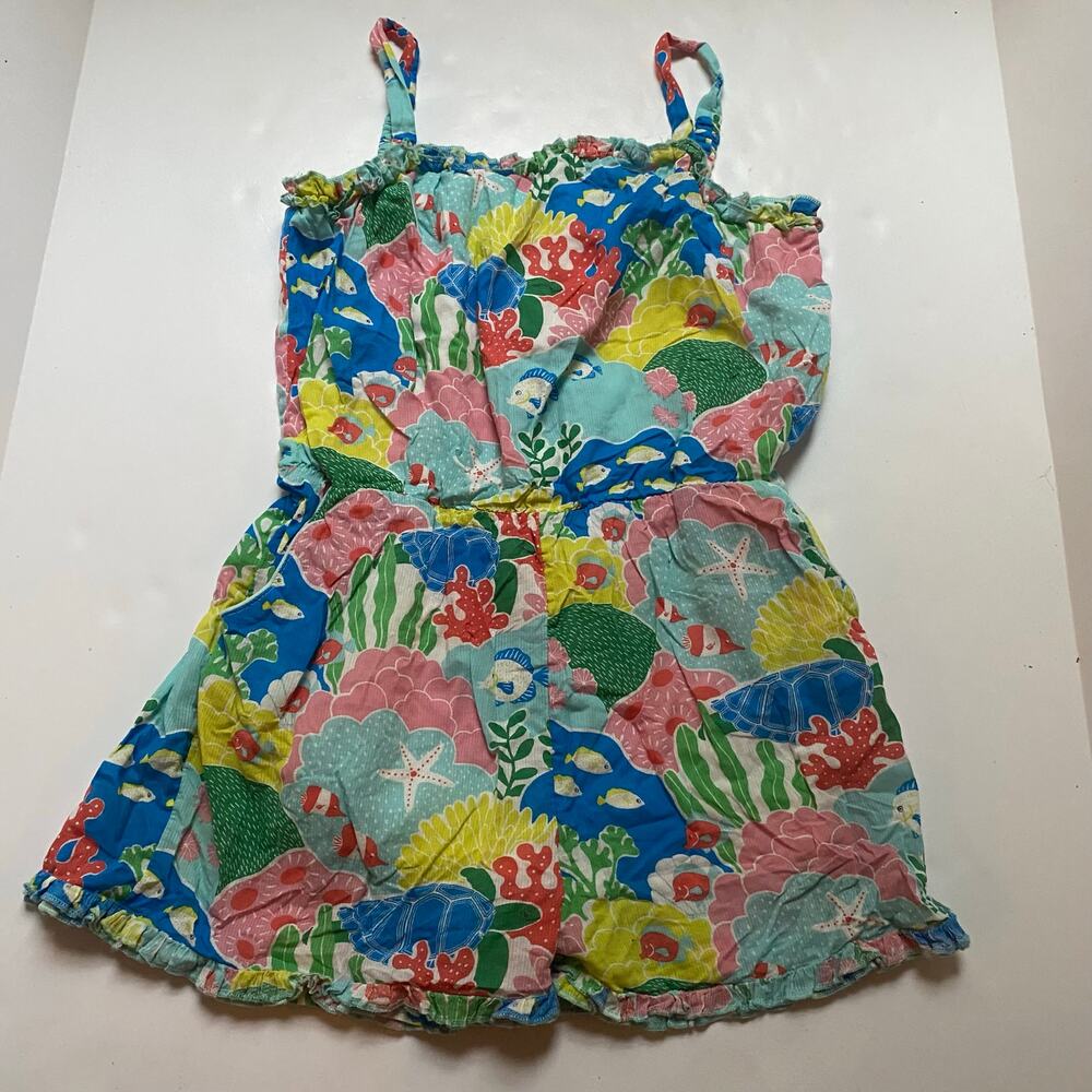 Mini Boden Under the Sea Coral Romper